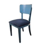 Ocean Blue Wooden Chair