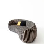 Serpentine Striped Sofa