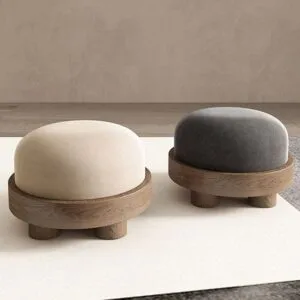 Orb Velvet Poof