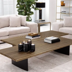 Strata Slatted Twin Coffee Table